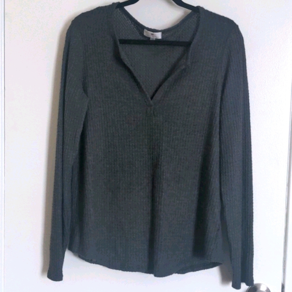 Grey V Neck Sweater